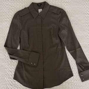 NWT Silk Button Down Shirt by Ann Taylor